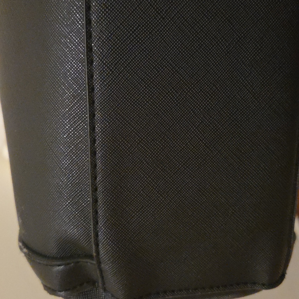 Joan Vass Elegant Black Tote Bag With Small Bag - Picture 12 of 13